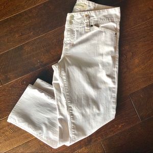 Gap low rise crop white jeans